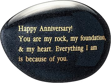 Amazon.com: Regalos originales hechos a mano para ella y él – Regalo único grabado de roca para hombres y mujeres – Regalo de aniversario de boda para pareja, esposa o marido –