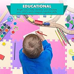 ProSource Foam Puzzle Floor Play Mat for Kids and
