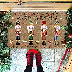 TREWAVE Nutcracker Christmas Doormat Decorative