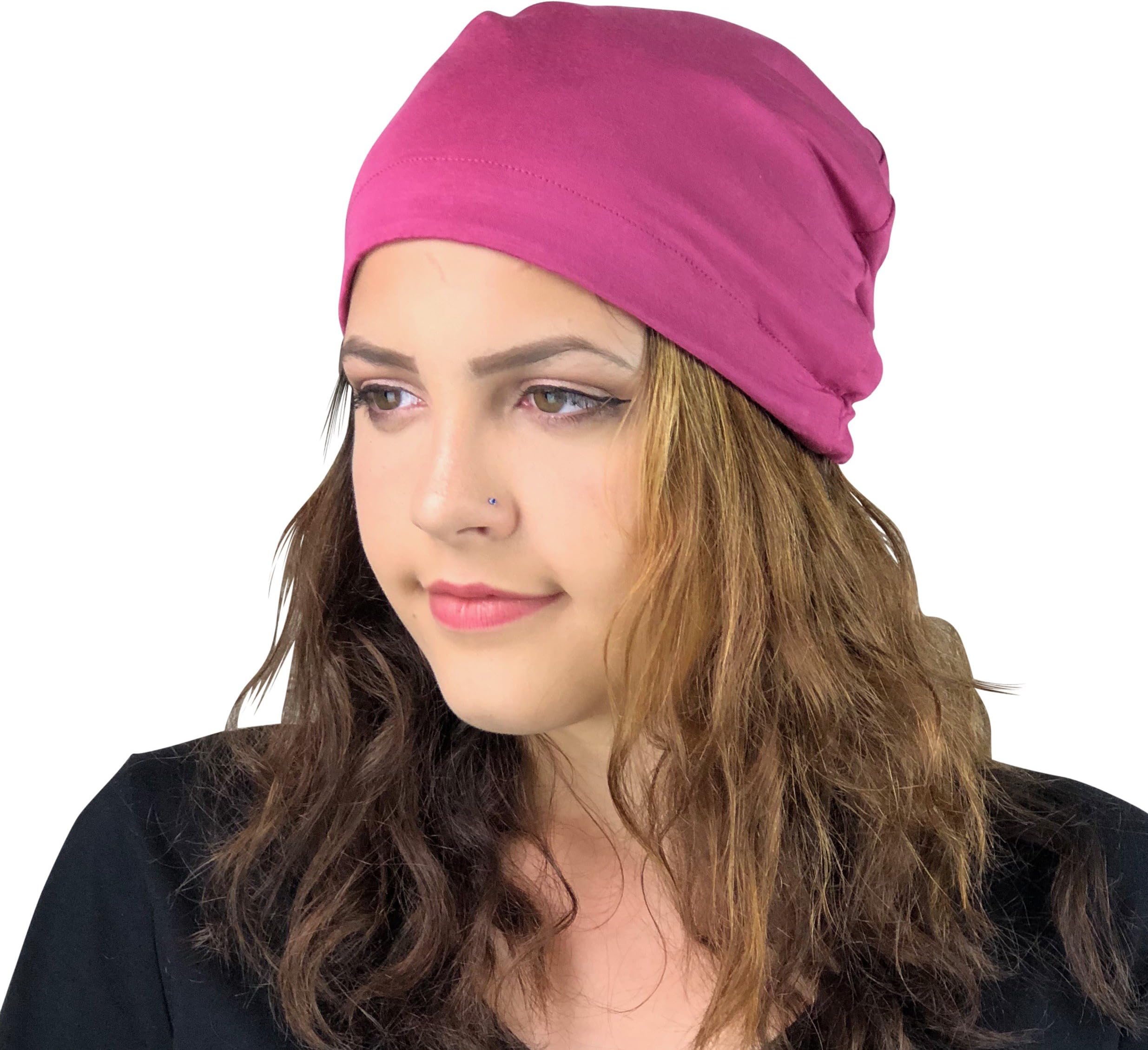 Adjustable Drawstring Bamboo Satin Lined Hat Cap Beanie