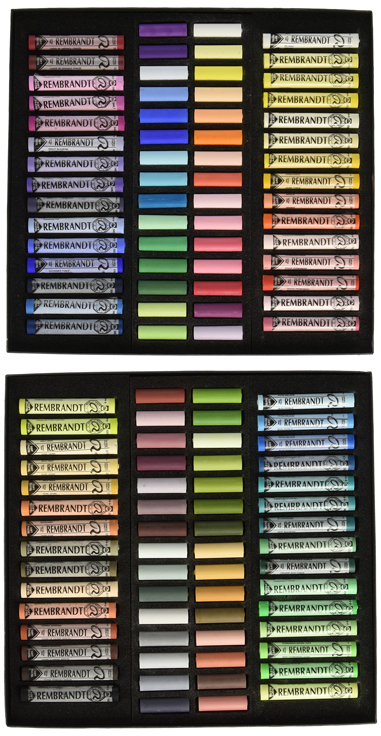 Rembrandt Soft Pastel Master Box Set, 120-Piece (60 Full Sticks + 60