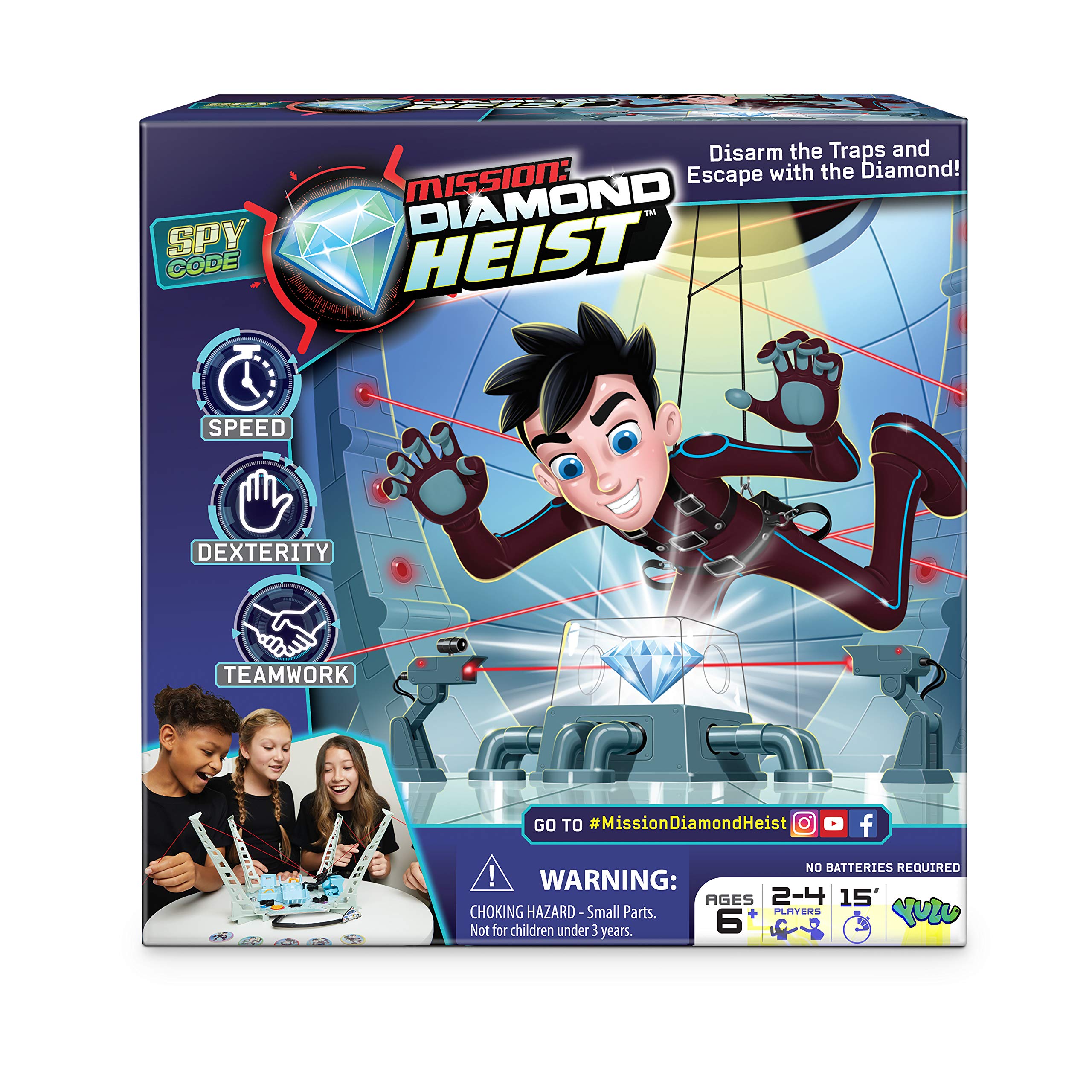Moose Racing Mission: Diamond Heist Game Board with Spy, Challenges and Instructions, Multi (91009)