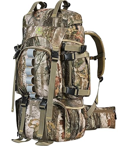NEW VIEW 60L Hunting Backpack for Men, Large Capacity Camo Backpack, Multi-Pocket Hunting Pack with Rain Cover for Deer, Elk, Saddle : Sports & Outdoors