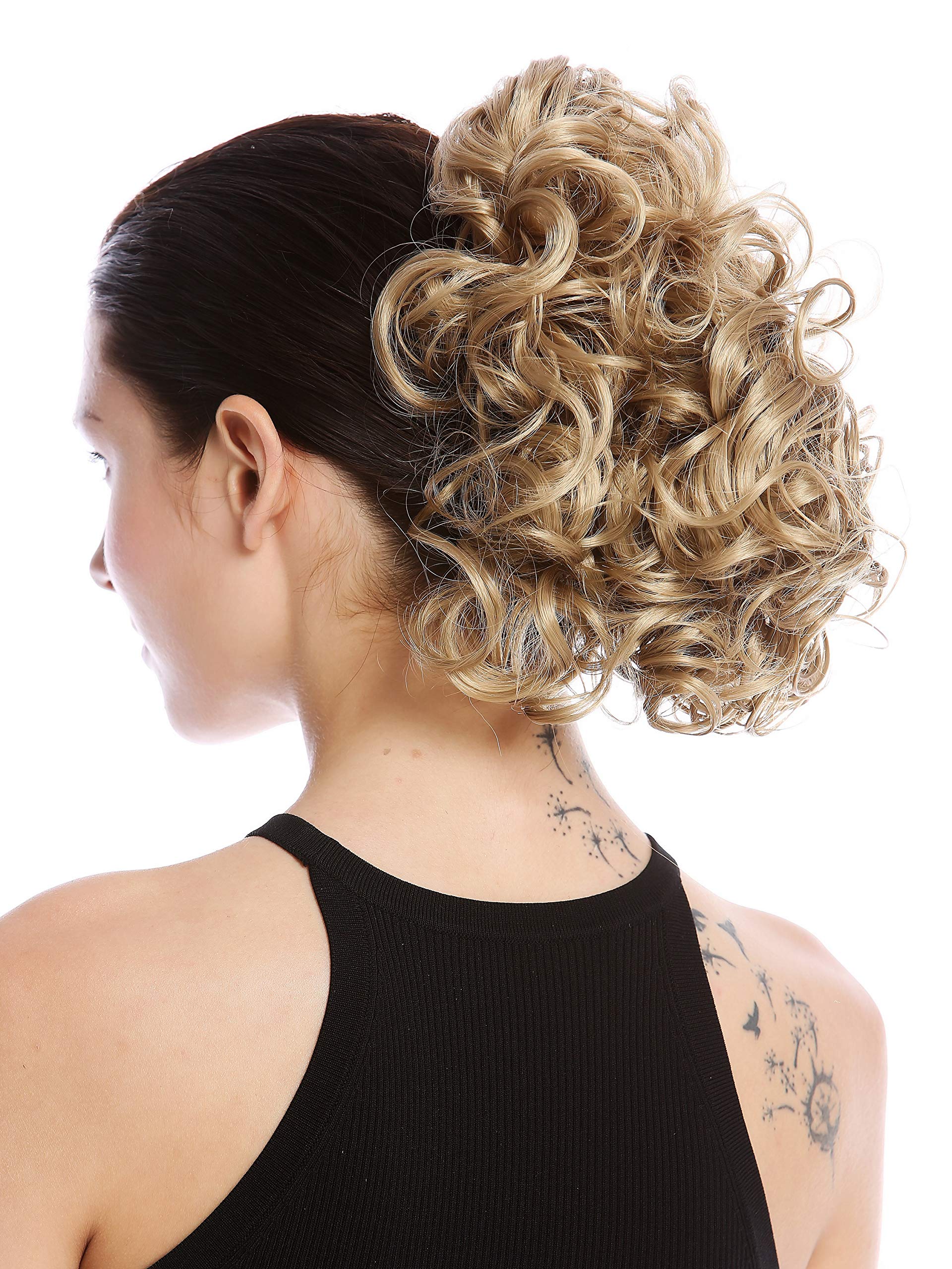 WIG ME UP - MKB-22-V-25 Ponytail Hairpiece Extensions optional Combs & Clamp short voluminous curled copper blond 10inch โ image 1