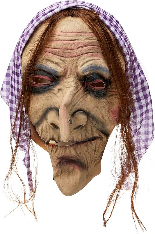 Maschera Vecchia Strega, Copritesta, Lattice Halloween — foto 3 di 3
