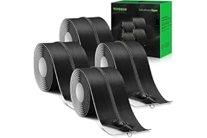 VIVOSUN 4-Pack Self Adhesive Zipper Door for Debris Barriers, 3In. x 7Ft. Peel & Stick, Heavy-Duty & Double-Sided Zipper for 