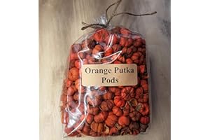 SEEPER On The Bright Side Mini Orange Putka Pods (Pumpkin Pods) for Potpourri and Bowl Fillers 4 Heaping Cups