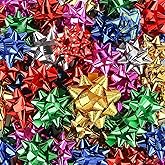 Shindel Christmas Gift Bow, 84PCS Holiday Bow Set for Gift Basket Decoration 3-4 inches