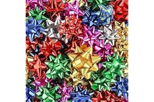 Shindel Christmas Gift Bow, 84PCS Holiday Bow Set for Gift Basket Decoration 3-4 inches
