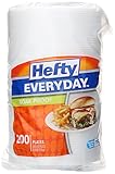 Hefty Everyday Foam Plates (White, Soak Proof, 9-inch, 200 Count)