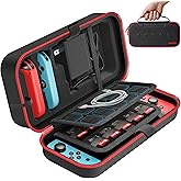 Switch Carrying Case Compatible with Nintendo & OLED, Portable Switch Travel Carry Case Fit for Joy-Con and Adapter, Hard She