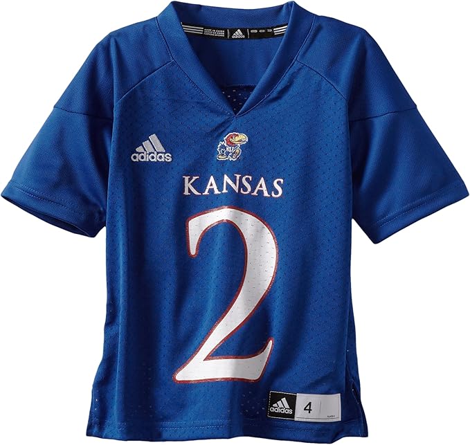 NCAA Kansas Jayhawks 2 47 Boys Replica Jersey, Royal, 4