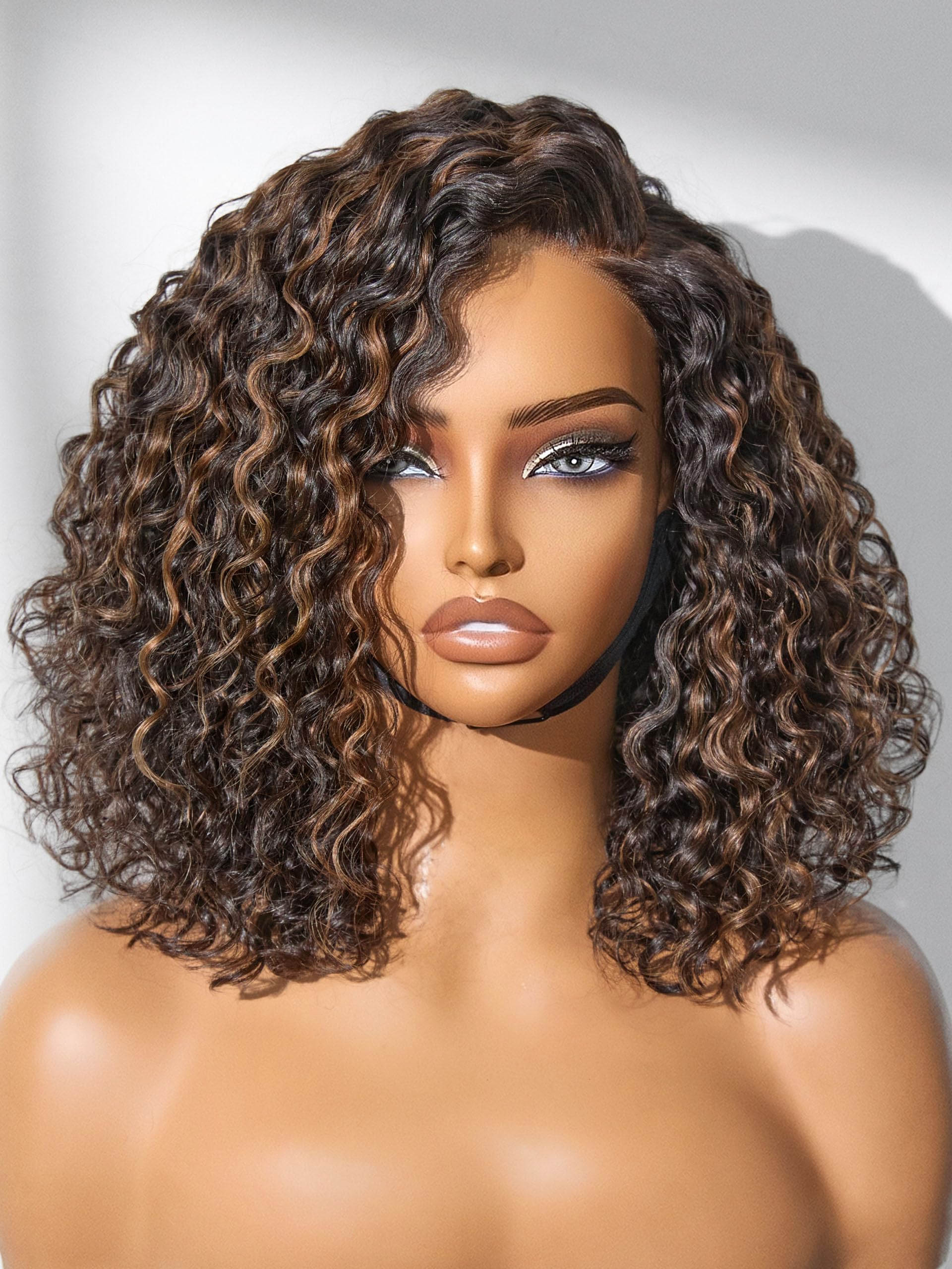 LUVME HAIR Curly Bob Wig 100% Human Hair Wigs