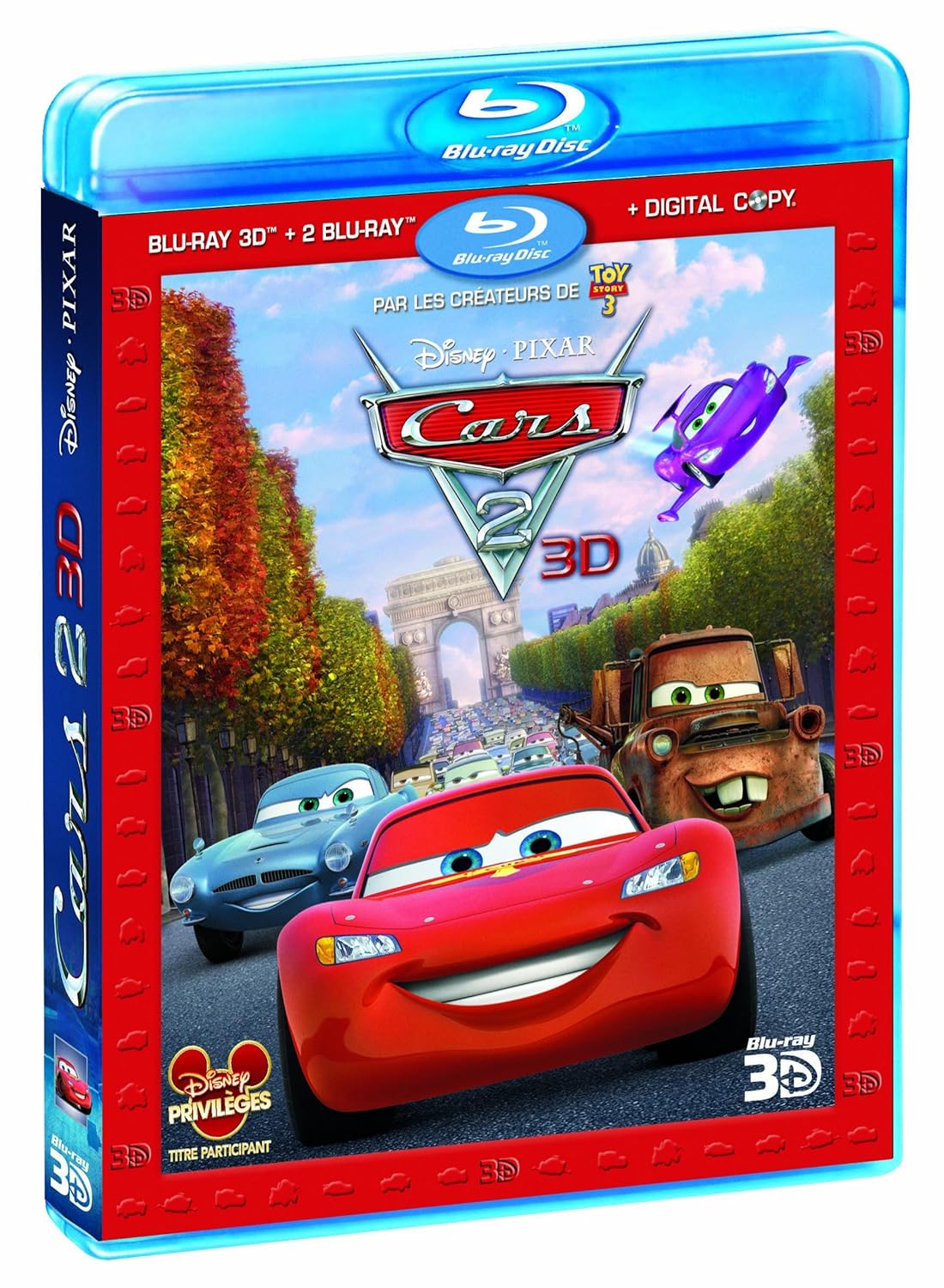 Amazon Com Cars 2 Combo Blu Ray 3d Active Blu Ray 2d Copie Digitale Edition Limitee Speciale Paris Blu Ray Movies Tv