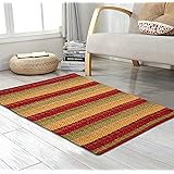 Cotton Rag Rugs 2x3'- Red Combo in Diamond Weave Stripe,Cotton Area Rugs,Indoor Out Door Rugs 2'x3',Rugs for Living Room, Mac