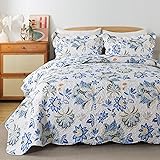 HoneiLife Queen Quilt Bedding Set - 3 Pieces Floral