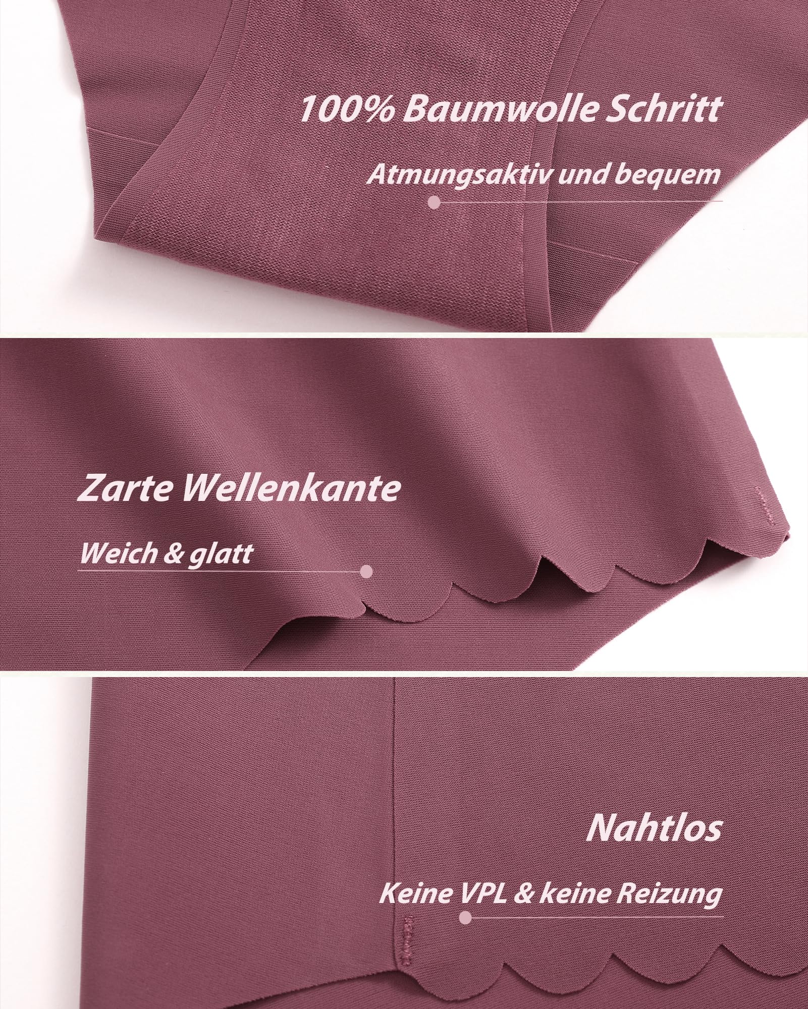 Sth Big Unterhosen Damen Nahtlose Hohe Taille Seamless Slips Damen High Waist Unterwäsche Frauen Bequem Hipsters Pantys Ohne Abzeichnen Taillenslip Nahtlos Underwear Women Slips Mehrpack 6 5