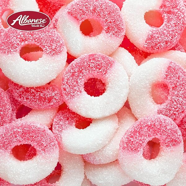 ALBANESE WORLD’S BEST GUMMI WATERMELON RINGS | 4.5LBS OF CANDY | GLUTEN FREE, FAT FREE, SOFT AND CHEWY GUMMY RINGS | PERFECT FOR PARTIES, BAKING WITH KIDS, AND ON THE GO SNACKING