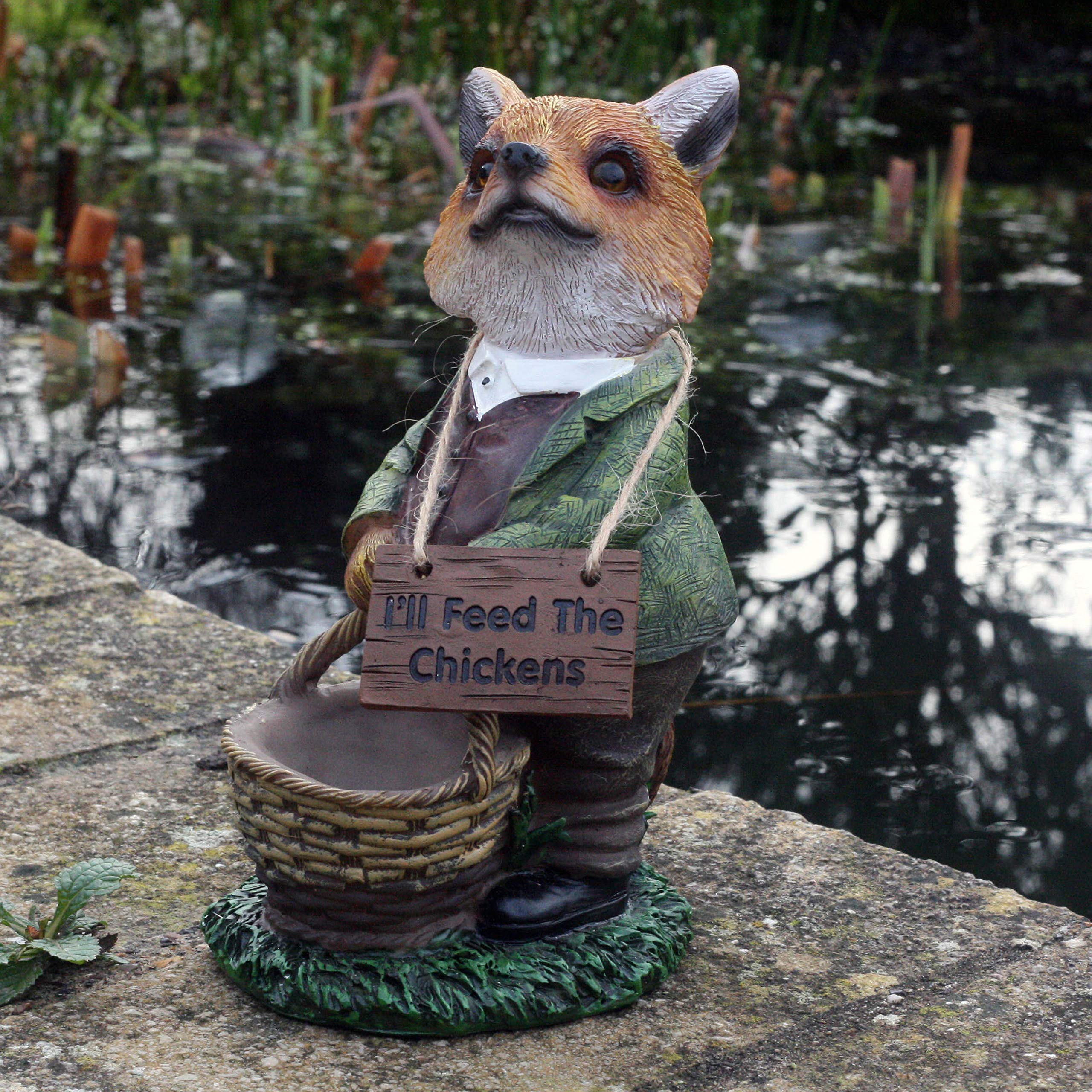 Felix The Fox 21cm Resin Garden Ornament