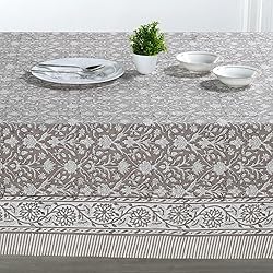 Ridhi Taupe 72 x 160 Inches Rectangular Cotton