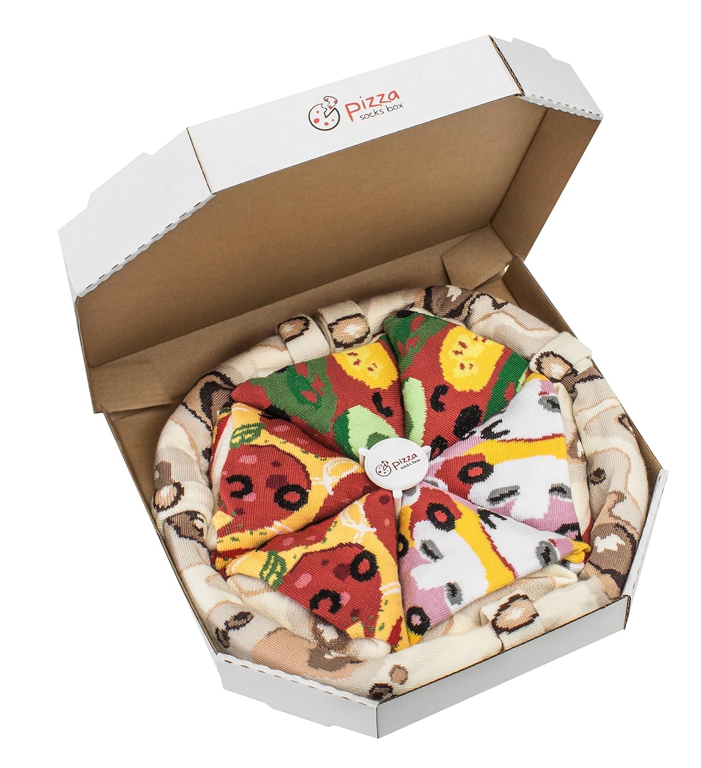 Pizza Socks Box – Mix Caprichosa Vege Pepperoni Unos calcetines únicos originales