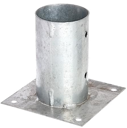 GAH-Alberts 211653 Aufschraubhülse für Rundholzpfosten - feuerverzinkt, Ø81 mm