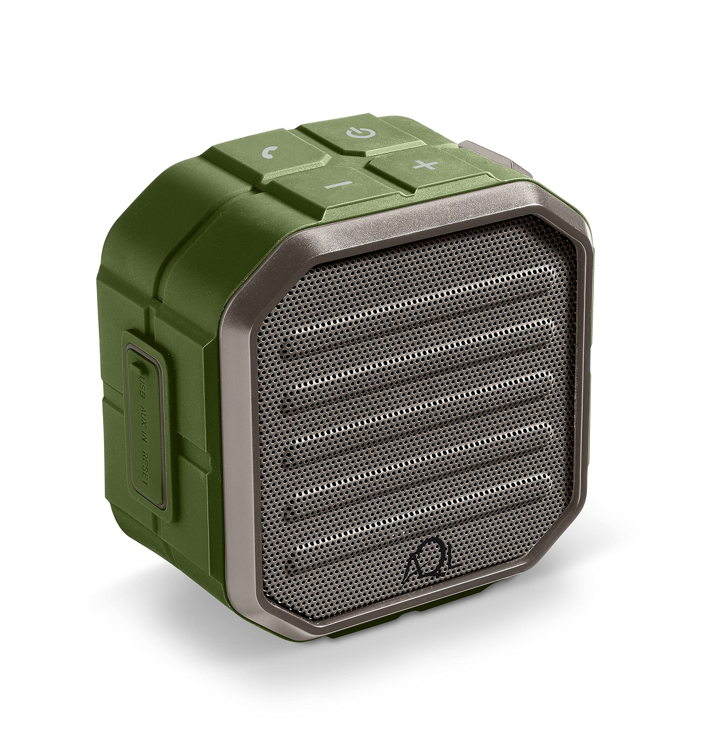 Cellularline Muscle - Portable bluetooth speaker with multi-compatibility I Music on the go with high-quality, clean and crisp sound I Pocket speaker with remote control buttons - Military Green