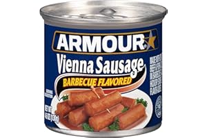 Armour Star Vienna Sausage, Barbecue Flavored, Canned Sausage, 4.6 OZ (Pack of 24)