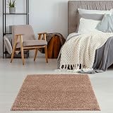 THE RUGS Living Room Shaggy Rug 120x120 Beige 30mm Thick Easy Clean view 3