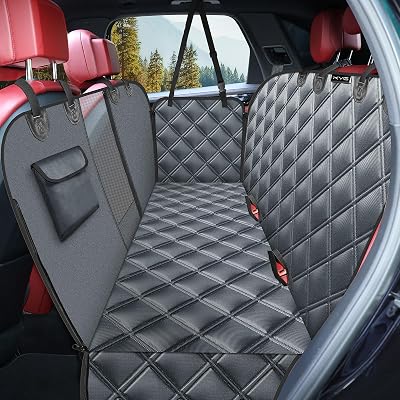 KYG Dog Blanket for Car Back Seat 148 x 135 cm Grey with Viewing Window