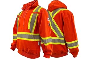 Atlas Guardian® FR/AR Quarter Zip Hi Vis Hoodie Orange