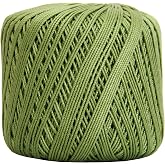 ThreadArt 100% Cotton Crochet Thread Size 3, Avocado 10 | Soft pure cotton crochet thread for lace, doilies, amigurumi and crafts. Smooth finish with crisp stitch definition.