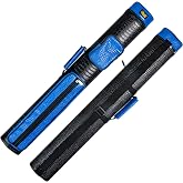 Billmart Pool Cue Case, 2 X 3 Hard Pool Cue Stick Carrying Case Stick Case | Billiard Stick Case Holds 2 Butts and 3 Shafts for two-piece cues of 58" , Shoulder Strap Handle and 2 Zipper Packets