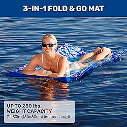 Aqua 3-in-1 Fold and Go Pool Float, Mat and