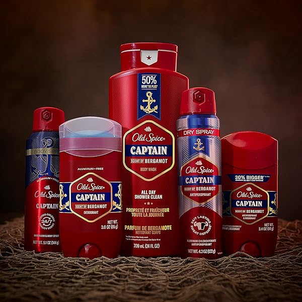 OLD SPICE CAPTAIN MEN’S BODY WASH, SANDALWOOD SCENT, 24 OZ