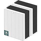 Pulluty 115115 HEPA Replacement Filter A for Winix Plasmawave Air Purifier C535 5300 5300-2 6300 6300-2 P300 AM90 C909 9800,2 x True HEPA Size 21 Filters + 8 x Carbon Pre-Filters