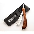 Pure Wood Shaving Razor/Cut Throat Razors/Men Razor (coolcut) + Free Blades & Pouch (wood-r5)