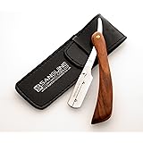 Pure Wood Shaving Razor / Cut Throat Razors / Shavette Razor (coolcut) + Free Blades & Pouch (wood-r5)