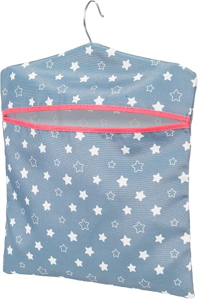 Kleeneze Star Print Peg Bag 33x30cm Holds 50 Pegs Indoor Outdoor