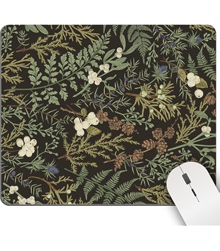 Vintage William Morris Pink Golden Lily Flower Mouse Pad