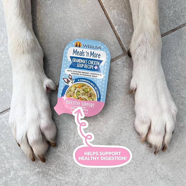 WERUVA MEALS ‘N MORE NATURAL WET DOG FOOD, BELLY BELLY NICE! DIGESTIVE SUPPORT VARIETY PACK, 3.5OZ CUP (PACK OF 10)