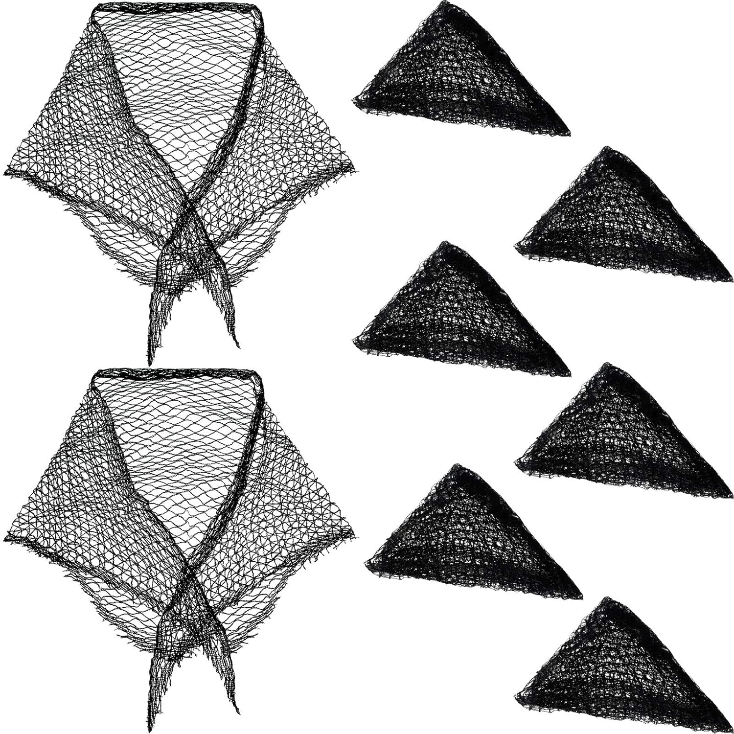 8 Pieces Cotton Triangle Net Hair Net Sleeping Crochet Hair