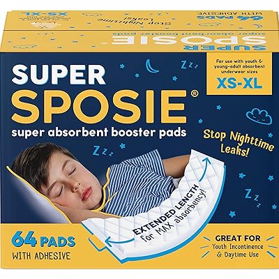Buy Super Sposie Booster Pads For Overnight Diapers And Youth Incontinence Maximum Absorbency To Stop Nighttime Diaper Leaks Extra Protection For Daytime Use With Adhesive Online In Turkey B08v3p7kl9