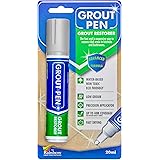 Grout Pen Light Grey Tile Paint Marker: Waterproof Grout Paint, Tile Grout Colorant and Sealer Pen - Light Grey, Wide 15mm Ti