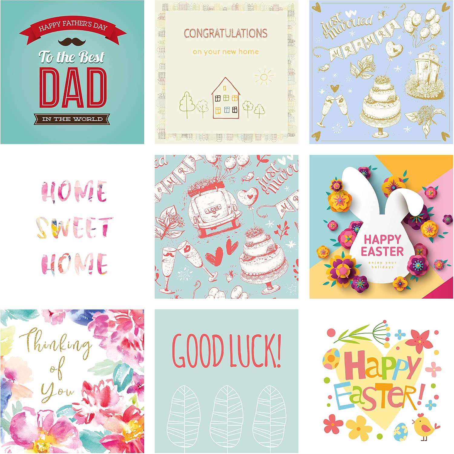 50 Assorted Greeting Cards Multipack for All Occasions by Wonder Cards | Eco Friendly | Anniversary, Thank You, Congratulations, New Home, Birthday - Image 4