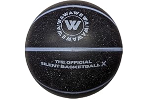 WAWAWEWA The Official Silent Basketball X (New) | Size 7 (29.5") ; Grooved Airless Foam Basketball for Quiet Dribbling and Indoor Training
