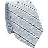 BELLUNO 2.5 inch Skinny Ties for Men, Solid Cotton Linen Neckties