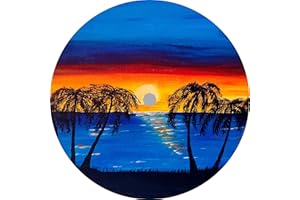 TIRE COVER CENTRAL Sunset Palm TreesSpare Tire Wheel Cover for Camper, RV, Motorhome, 4x4 & More