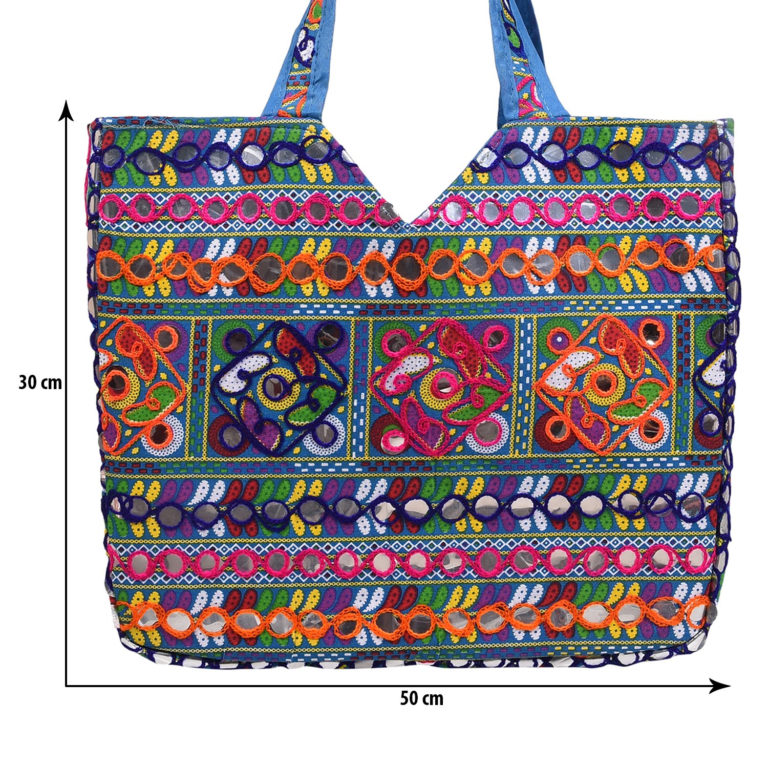 craft trade multicolour rajasthani print party wear totes