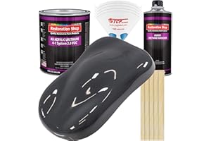 Restoration Shop - Machinery Gray Acrylic Urethane Auto Paint - Complete Gallon Paint Kit - Professional Single Stage High Gloss Automotive, Car, Truck Coating, 4:1 Mix Ratio, 2.8 VOC